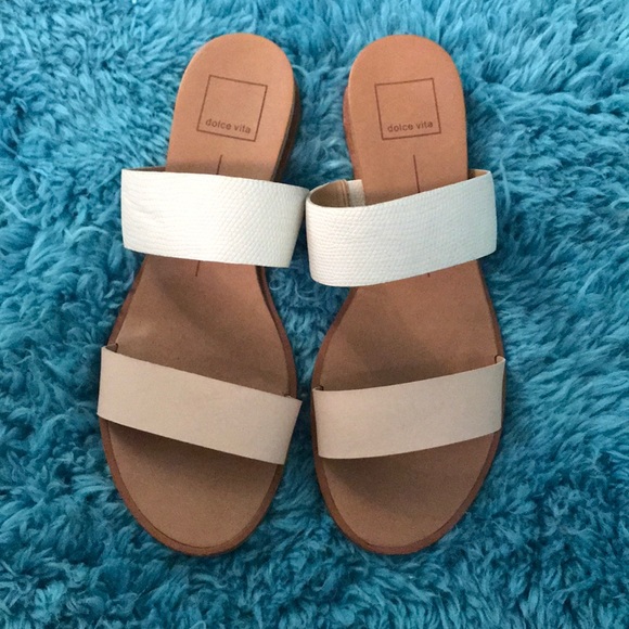 Dolce Vita Shoes - DOLCE VITA Sandals- Blush and White Snakeskin